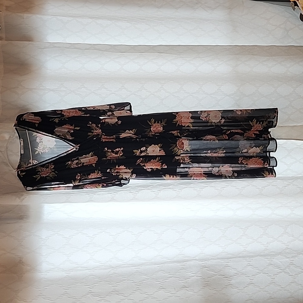 Floral navy blue maxi dress